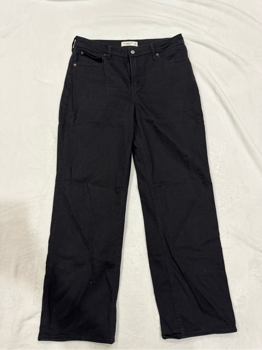 Abercrombie & Fitch Black Straight-Leg Jeans